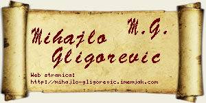 Mihajlo Gligorević vizit kartica